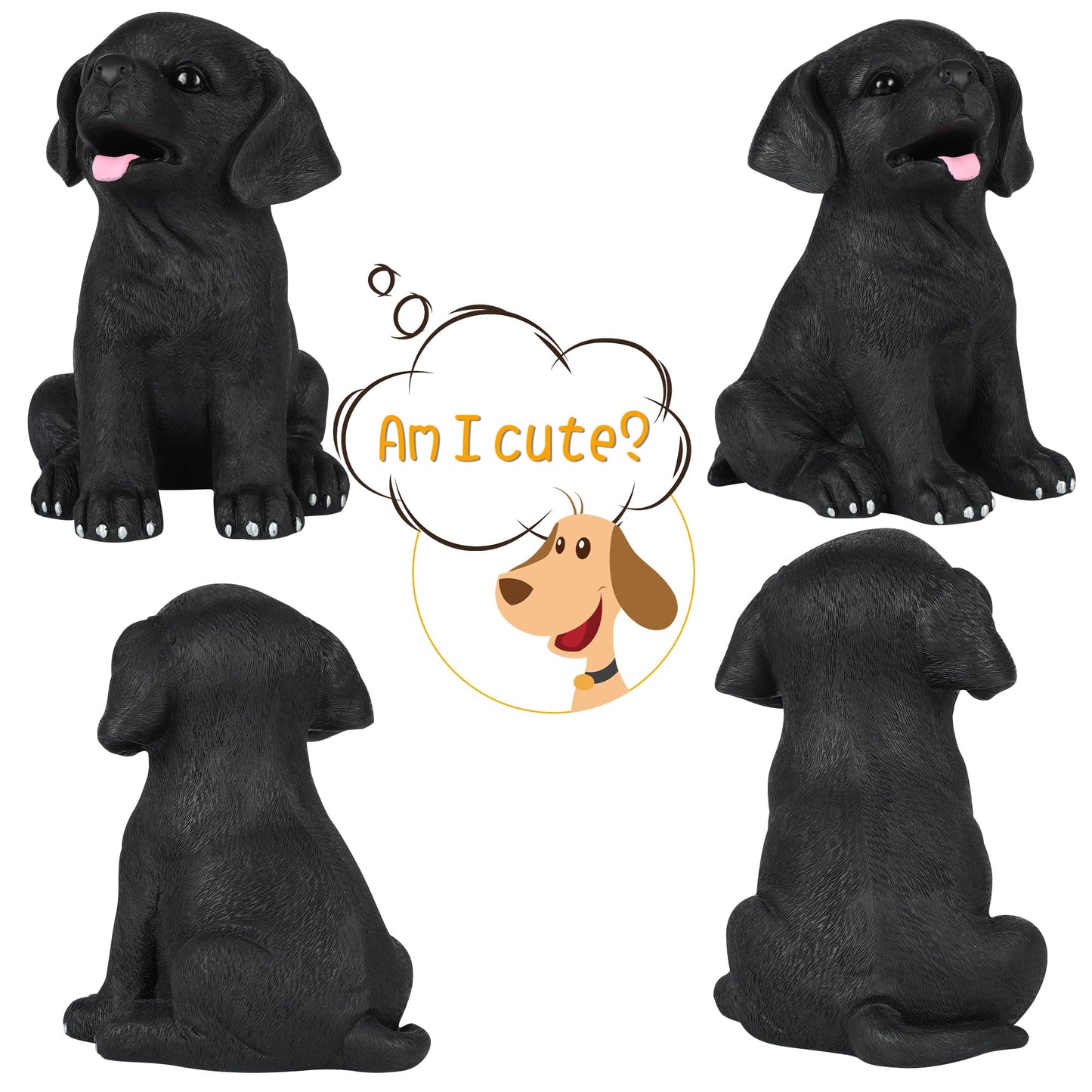 H&W Black Labrador Dog Coin Money Bank, Shatterproof Dog Piggy Bank, Creative Money Bank, Can Store 1000 Coins, Best Bitrthday Gift (Wk34-D3)