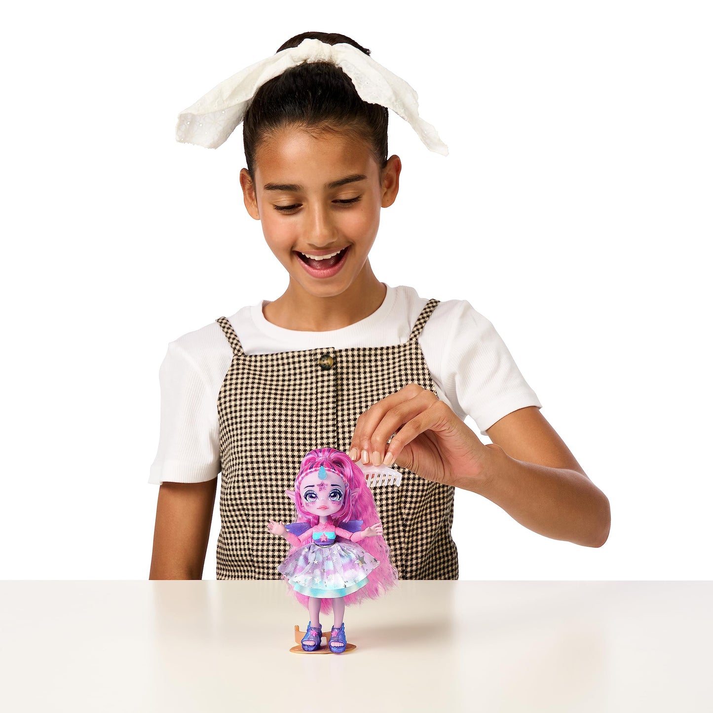 Magic Mixies Pixlings Unia The Unicorn 6.5" Doll in Potion Bottle - Unia Blue, Model 14871, Perfect Gift for Kids Ages 5+