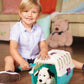 Battat Veterinarian Toy Set - 15-Piece Plush Dalmatian Puppy Medical Kit for Kids, Ages 2-4, Blue - Includes Stethoscope & Tools
