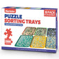 Nariolar 12'' X 8.7'' Puzzle Sorting Trays Stackable, 6 Pack Puzzle Sorter For Sorting 1000/1500/2000 Puzzle Pieces