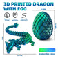 3D Printed Dragon Eggs with Dragon Inside,Articulated Dragon Toys,Fidget Toys for Adults Kids,Prefilled Easter Toys for Easter H