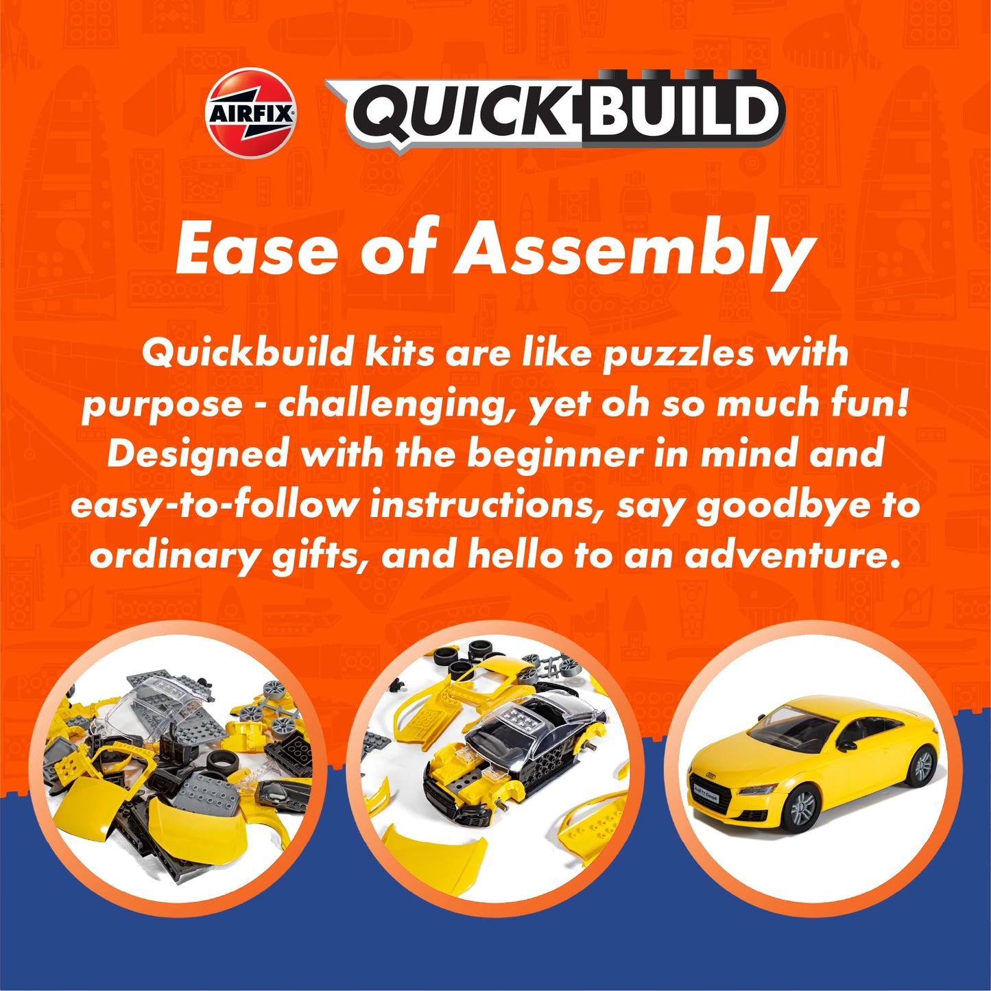 Airfix Quickbuild P-51D Mustang Airplane Brick Building Plastic Model Kit J6016