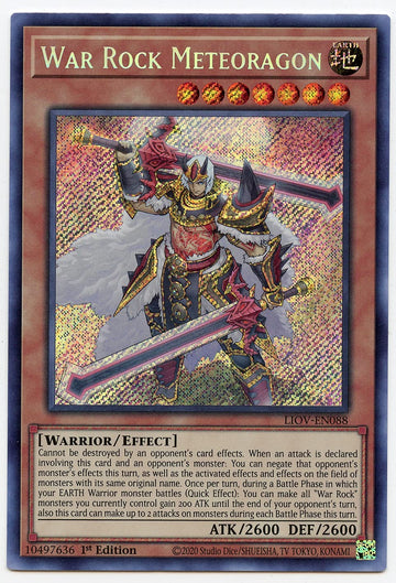 War Rock Meteoragon - Liov-En088 - Secret Rare - 1St Edition
