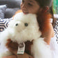 Alpacanext Soft And Cuddly Baby Alpaca Teddy Bear - 18 Inch. Premium Alpaca Stuffed Animal Handmade On Genuine Alpaka Fur. Cute Bear (18 Inches, White & Brown)