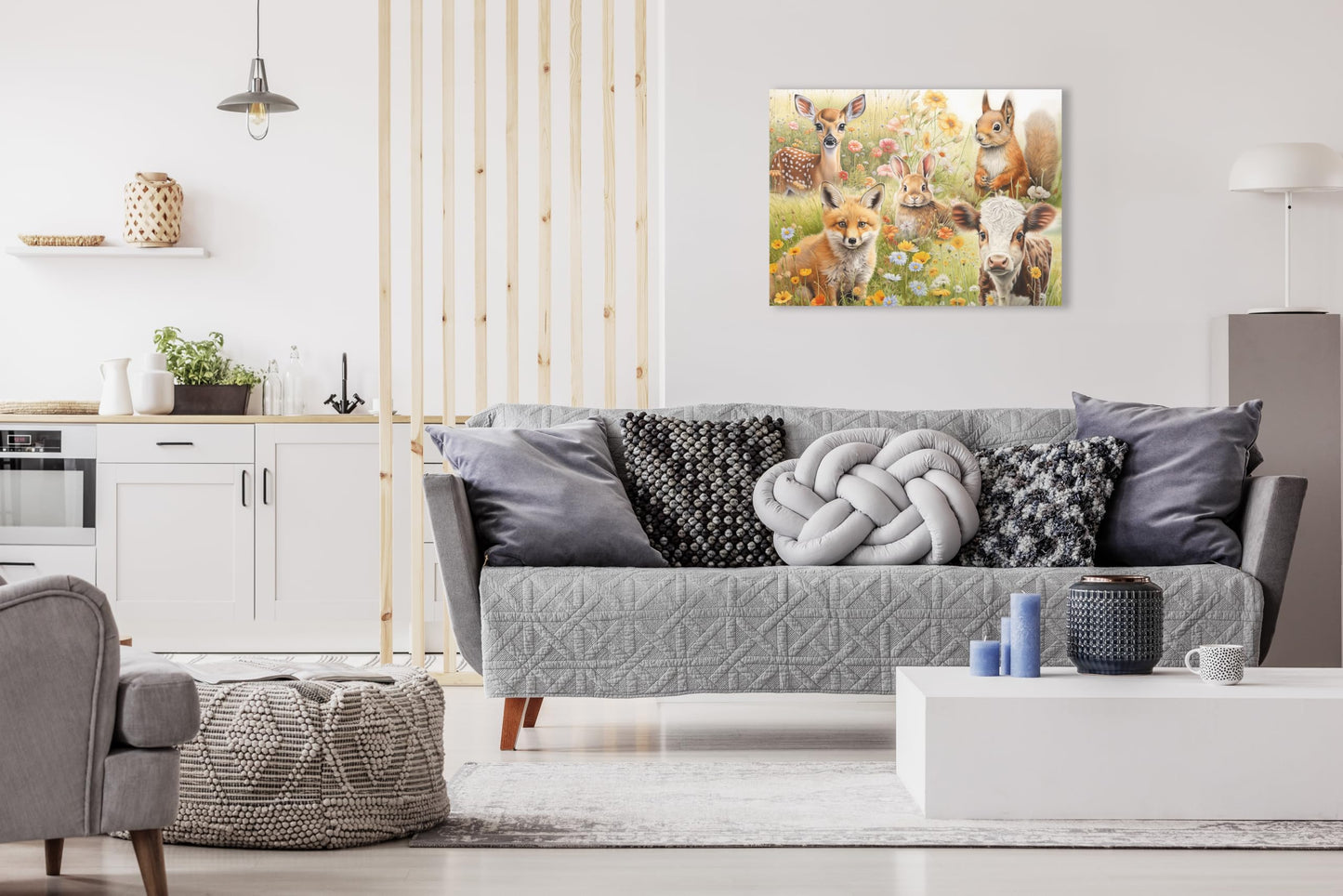 Prime Time Puzzles - Difficult 1000 Piece mature-themed Jigsaw Puzzle - Deer  Cow  Fox  Squirrel and Rabbit - Cute Animals - Hard  Challenging Puzzle Perfect for Game Nights - 20x27 inches