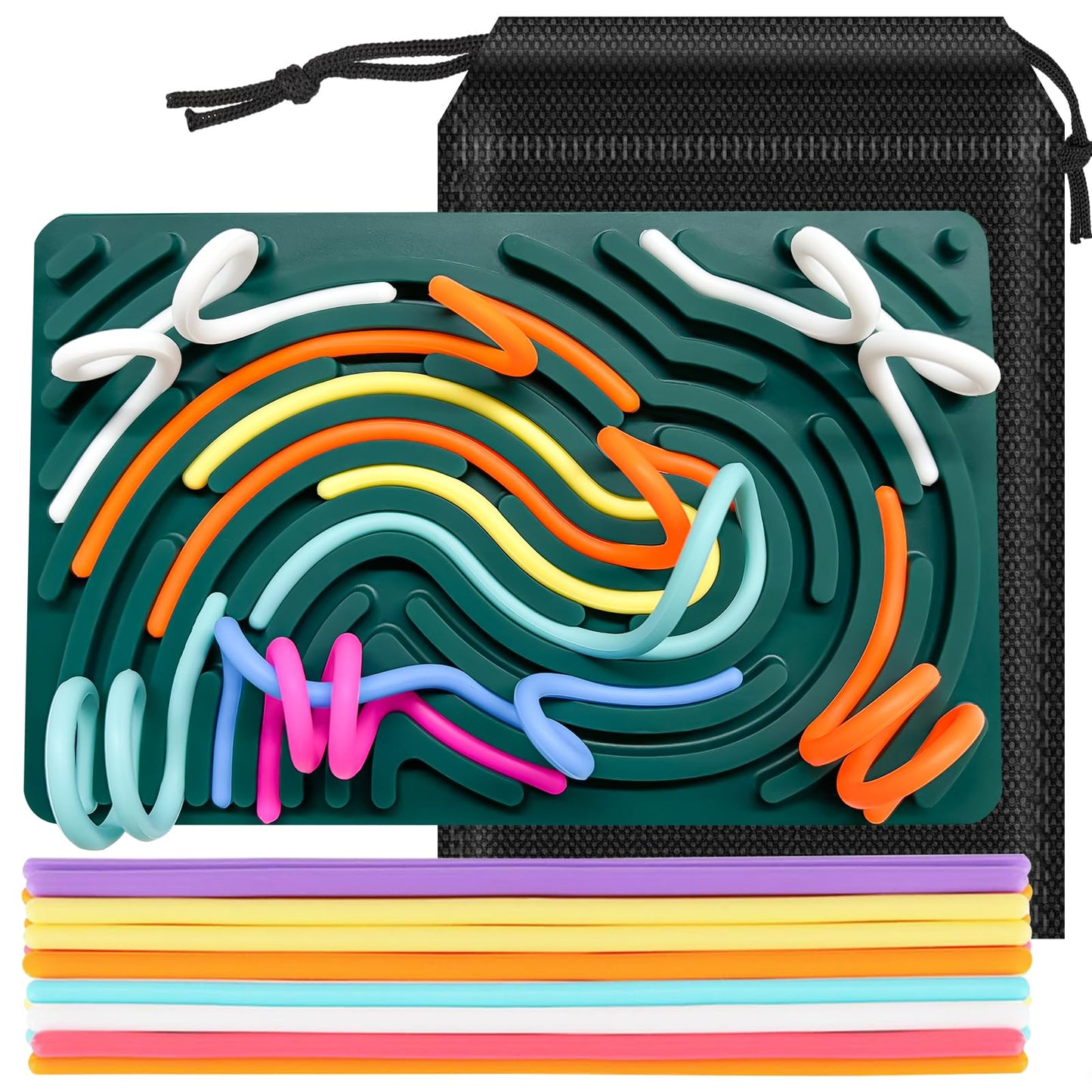 Sensory Activity Board, Silicone Sensory Fidget Toy For Kids, Adhd & Autism, Calming For Anxiety, Silent, No Mess, Sensory Toys