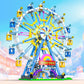 2024 Newly Upgrade Ferris Wheel Building Set With Fairy Light, Two-Way Rotating Ferris Wheel Building Blocks Set Of 813 Pcs, Amu