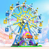 2024 Newly Upgrade Ferris Wheel Building Set With Fairy Light, Two-Way Rotating Ferris Wheel Building Blocks Set Of 813 Pcs, Amu