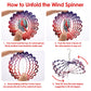 Cardinal Hanging Wind Spinners Outdoor - Stainless Steel Wind Sculpture 12 Inches Wind Chime Patio Lawn Yard Balcony Art Outside