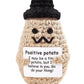 Dafuriet Funny Positive Potato Crochet Gift, 3.7In Handmade Kintted Wool Doll With Emotional Support Positive Card, Cute Cheer Up Gifts For Friends Dad Birthday Party Desktop Decors(Handsome Potato)