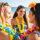 Myamy 36 Counts Hawaiian Leis Necklace Tropical Luau Hawaii Silk Flower Lei Theme Party Favors Wreaths Headbands Holiday Wedding