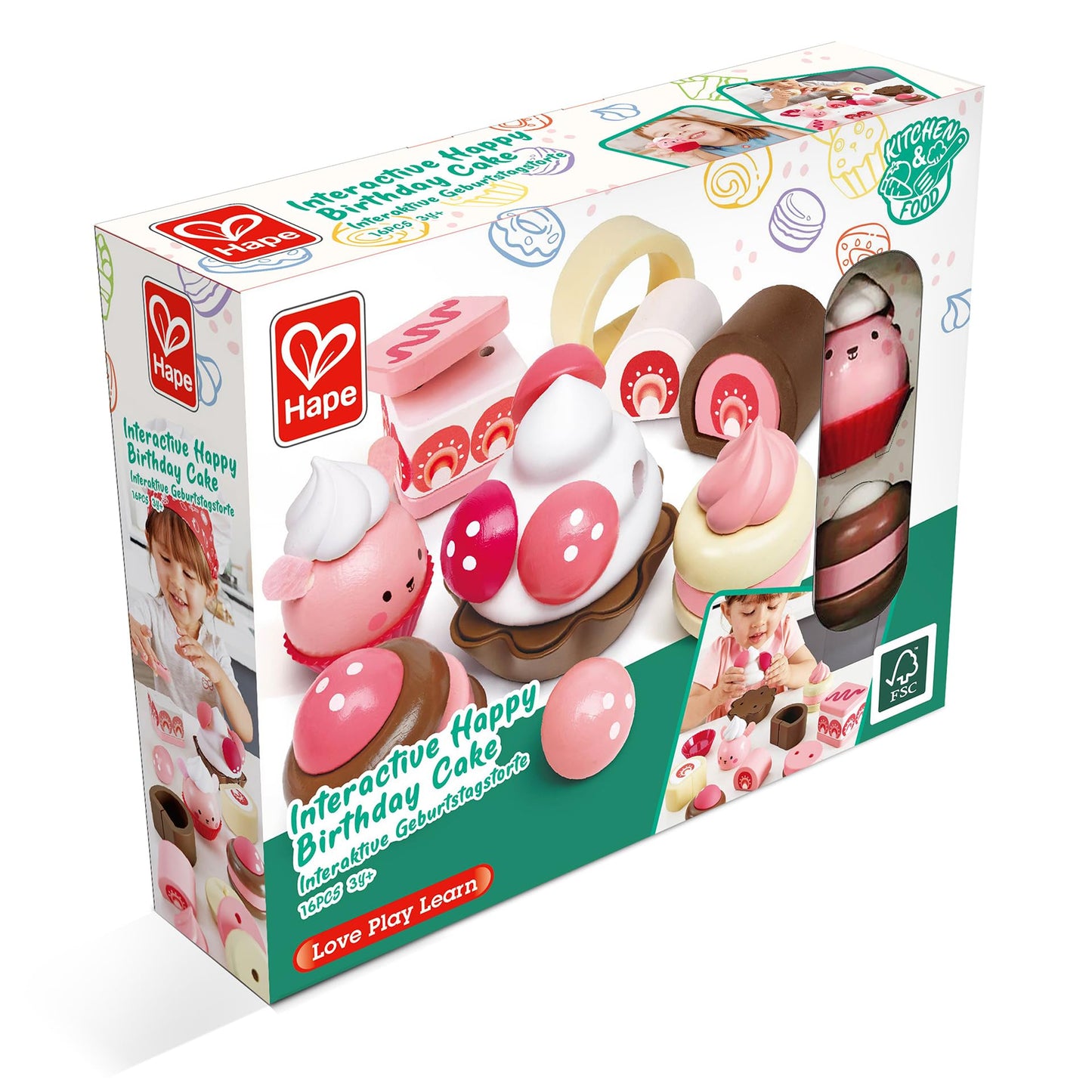 Hape Strawberry Dessert Set | Pretend Play Toy Food Playset For Kids, For Children Ages 3+ Years