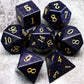 Haxtec Blue Sandstone Gemstone Dice Polyhedral Dnd Dice Set With Dice Case D&D Dungeons And Dragons Ttrpg Dnd Master Gift