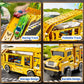 GOGIHCCH 3-in-1 Kid Carrier Truck Toy Car Tracks for Toddlers 2-4 Years Old with 12 Racing Cars Toys, Foldable Chasing Race Trac