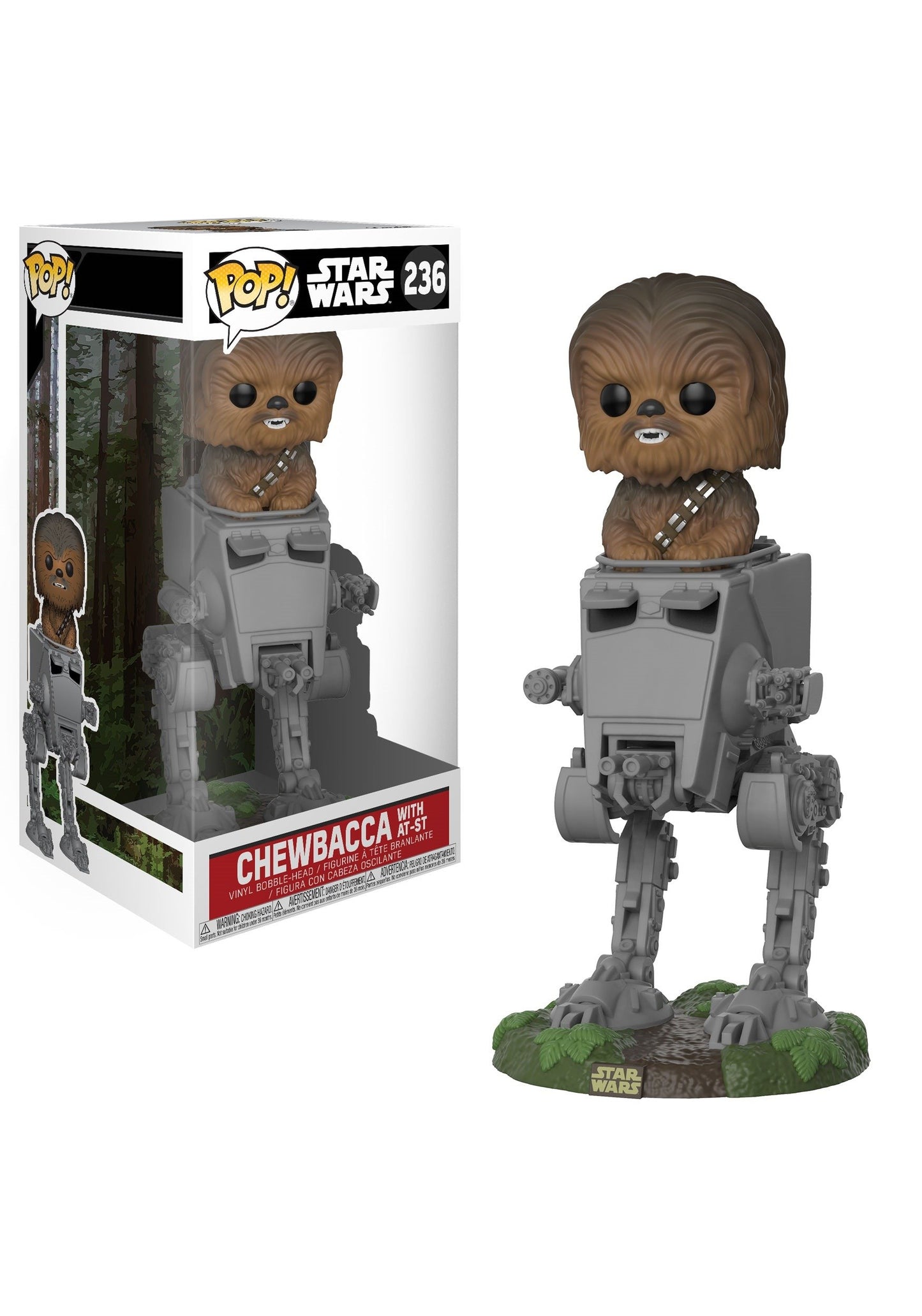 Funko POP! Deluxe Star Wars Chewbacca in AT-ST Collectible Toy Model 27023 - Resin