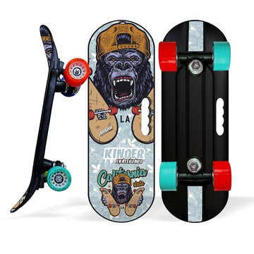 Jaspo Power Kids Skateboard for Beginners Boys & Girls (6 Years & Above) (Power Kids Junior 18  x 6 (Boys)) Vinyl, Black