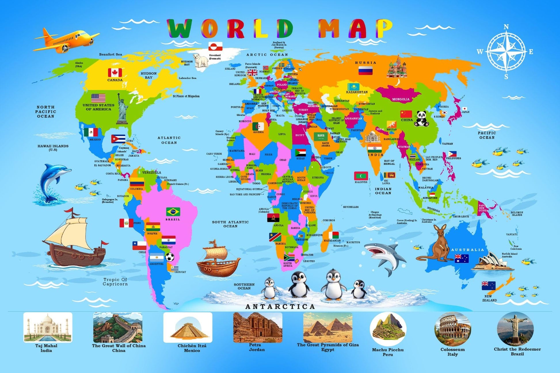 El Figo Jigsaw Puzzle Of World Map | Puzzle Game For Age 4+ | Educational Toy Puzzle For Kids & Adults | Fun Learning Game For G
