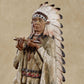 Touch of Class Native American Figurines Set of 2 - Multi Earth Tones Resin Decor for Living Room, Office Desk - Tribal Chief & Woman