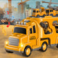 Beby Buty 7 in 1 Construction Trucks Cars Toys for Toddlers 3-5, Boy Toddler Car Truck Toys with Light Sound, Birthday Gifts Toy