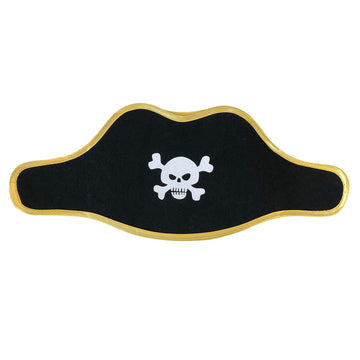 Liontouch - Pirate Hat - Captain Red Stripe | Age 3-8 Years - One Size Fits All | Pretend Play Toy For Kids & Toddlers with Skul