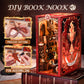 Cutebee Diy Book Nook Kit With Dust Cover, Diy Wooden Miniature House Kit Bookshelf Insert Booknook Bookend Stand Bookcase Model