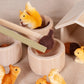MONT PLEASANT Sorting Stacking Wooden Toys for Toddlers, Squirrel Montessori Toys Toddler Sensory Bin Tool Toy, Wood Squirrel To