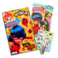 Miraculous Ladybug Party Favors Set Bundle ~ 12 Miraculous Grab n Go Play Packs with Coloring Pages, Stickers and More (Miraculo