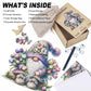 Gnome Wooden Puzzles for mature-themeds  200pcs Wooden Jigsaw Puzzles for mature-themeds  Gnome Flowers Unique Shaped Jigsaw Puzzles Creative Gift for Friend Family Game Medium Size 10.6'' x 9.8''
