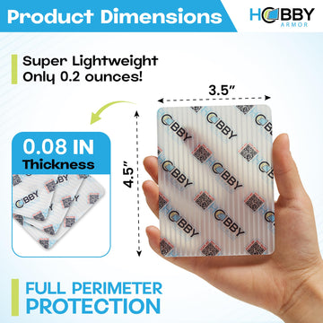 100 Pack Plastic Trading Card Shipping Protector by Hobby protective covering  3.5 x 4.5 with Rounded Corners  Translucent Plastic and Vibrant Multi-Color Card Protector to Guard Cards from Dings  Cardboard Alt