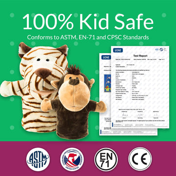 Animal Hand Puppets Set for Kids & mature-themeds - 12.5 enhanced Quality Soft Plush Toys with Movable Mouths - Perfect for Storytelling  Teaching  Preschool  Role-Play - Durable  Vibrant  Educational Puppets