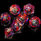 Role dice Skull DND Dice Set, Sharp Edged Resin Dice Set for Dungeons and Dragons, 7pcs RPG Polyhedral D&D Dice, MTG Role Playin