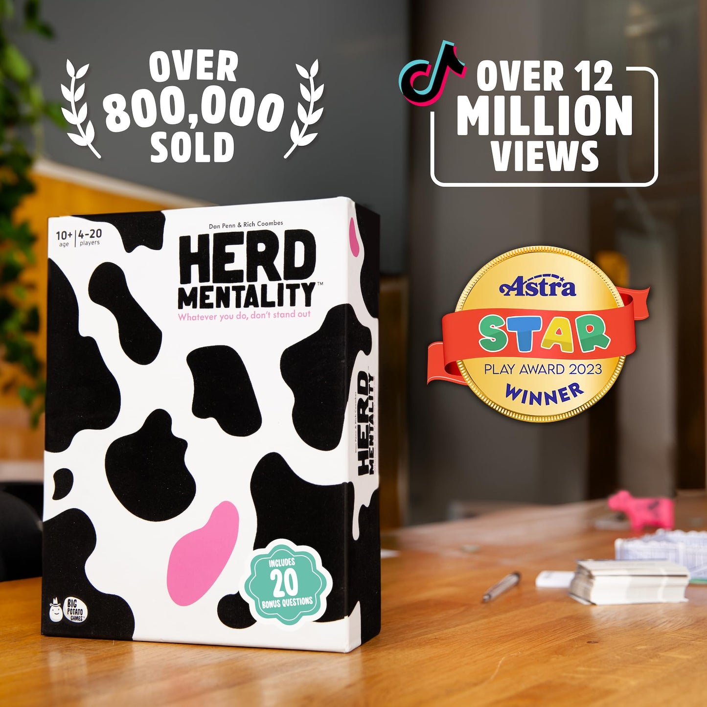 Big Potato Herd Mentality Board Game | Hilarious Family Fun | Pink | Model: TONOMO