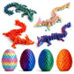 4Pcs 3D Printed Dragon Egg, Executive Desk Toys Dragon Eggs With Dragon Inside, Small 3D Printed Dragon Fidget Toys Autism Toys