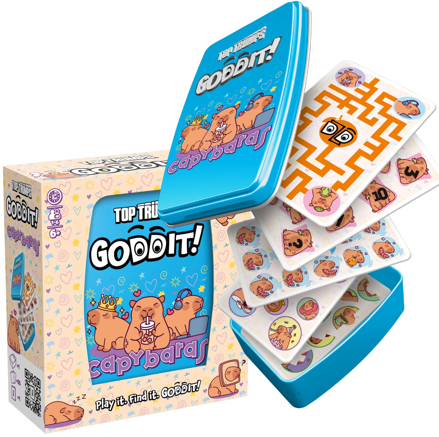 Top Trumps Capybaras Goddit! Card Game for Kids and Adults Family Game Travel Game 1 to 6 Players Makes a Great Gift for Ages 6 