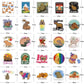 65 Pcs Capybaras Cute Cartoon Animals Pet Decals Vinyl Waterproof Stickers For Water Bottle Laptop Motorcycle Skateboard Phone F