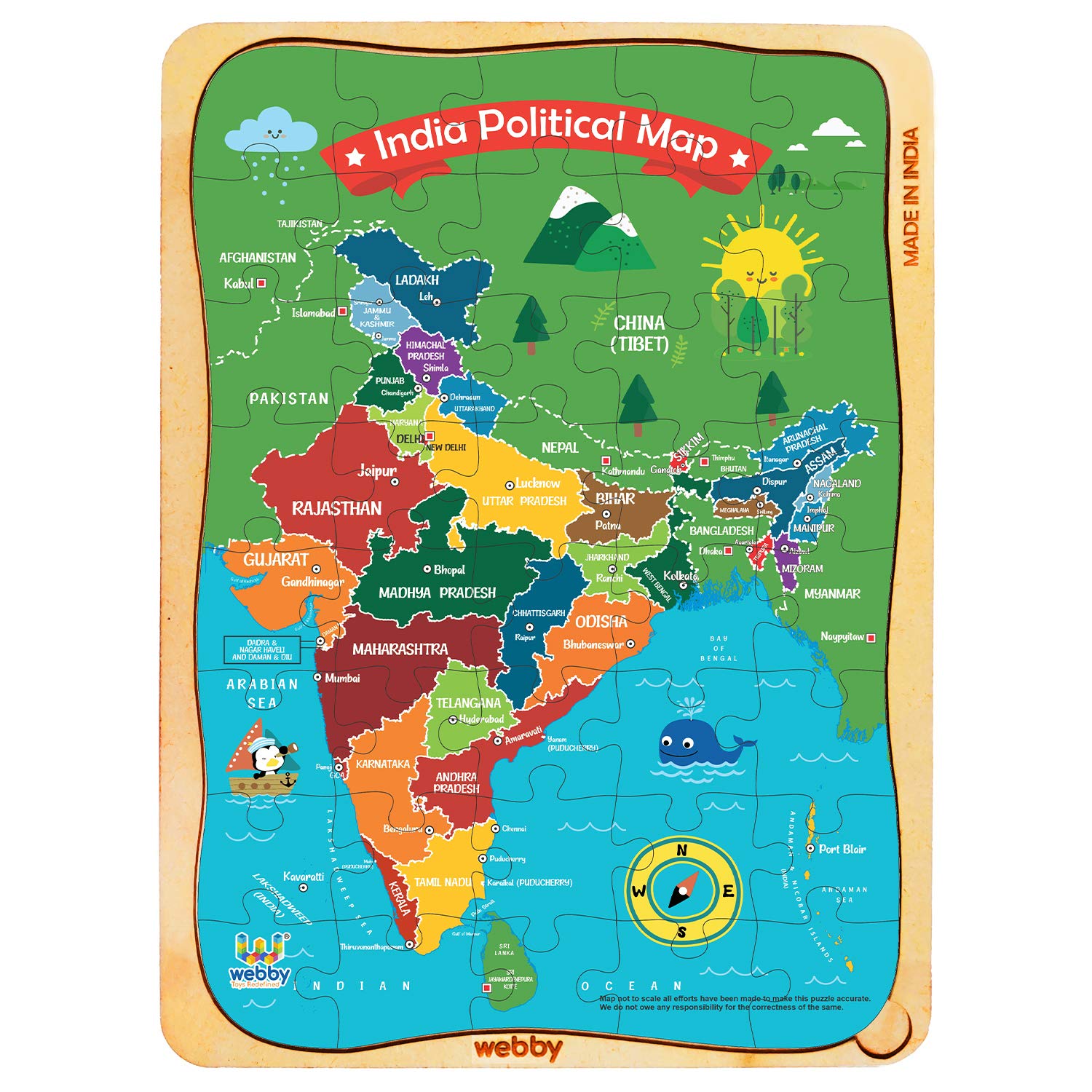 Webby Maps Jigsaw Puzzle, 40 Piece, Multicolour