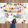 Naozinebi Safari Animals Party Coloring Poster For Kids Giant Coloring Poster Large Jungle Animals Coloring Tablecloth Jumbo Col