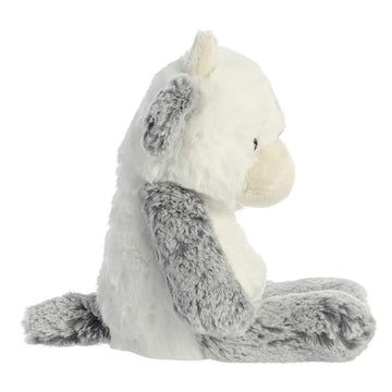 Aurora Snuggly Sweet & Softer Cow Stuffed Animal - Comforting Companion - Imaginative Play - White 9 Inches