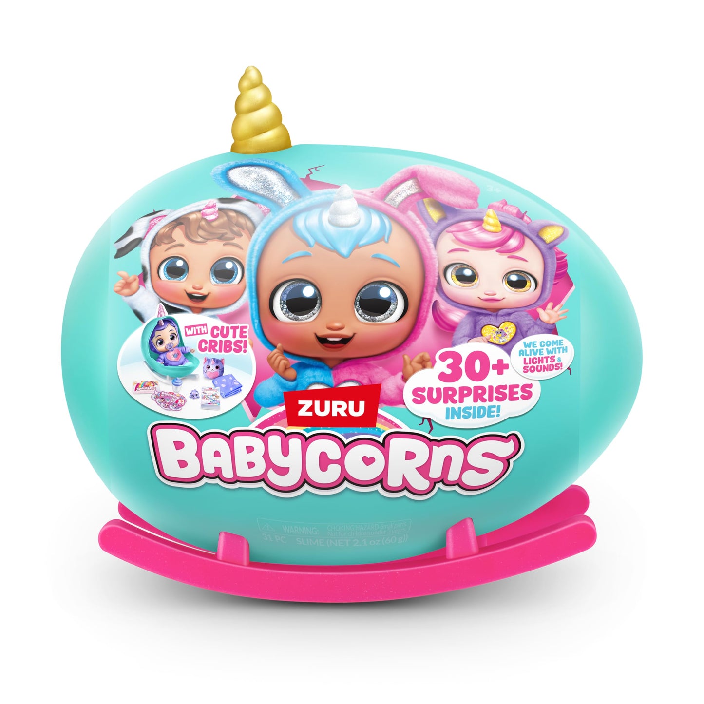 Babycorns Interactive Baby Doll Series 1 Large (Unicorn) By Zuru With Lights And Sounds, Magical Babydolls, Surprise, Unboxing,