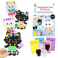 Vkpi 4 Pieces Cats Foam Art Crafts Gift Kit, Creative Make Your Own Kittens, Cartoon Foam Paper Craft Projects For Kids Ages 4+