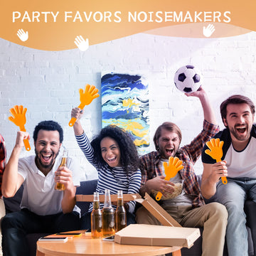 Zcysrlqin 24 Pcs Orange Hand Clappers 7.5 Inch Clappers Noisemakers Noise Makers Party Favors Plastic Party Clapper For Sporting