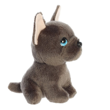 Aurora Expressive Petites Bonbon French Bulldog Stuffed Animal - Emotional Connection - Loving Companions - Gray 7 Inches