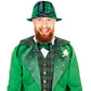 Zhanmai St. Patricks Day Hat Green Plaid and Bow Green Cowboy Top Hat Mardi Gras Irish Party Accessory Set for Men Women Suppli