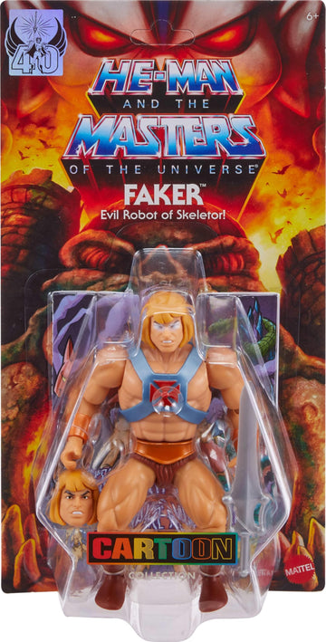 Masters of the Universe Origins Cartoon Collection Action Figure Faker  5.5-inch 1980s TV He-Man Dupe  Detailed Design & 16 Joints  Power decorative replica blade
