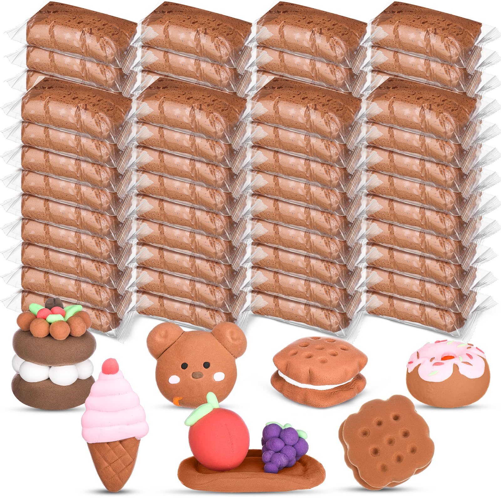 WinnerWhy 72 Pcs 38oz Air Dry Clay Modeling Magic Ultra Light Modeling Clay for Kids DIY for Sculpting Air Dry School Gift(Light