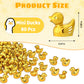 ywevyezc 80Pcs Mini Golden Duck Statue Golden Duck Figurines Micro Garden Landscape Dollhouse Cake Decoration Potted Plants DIY