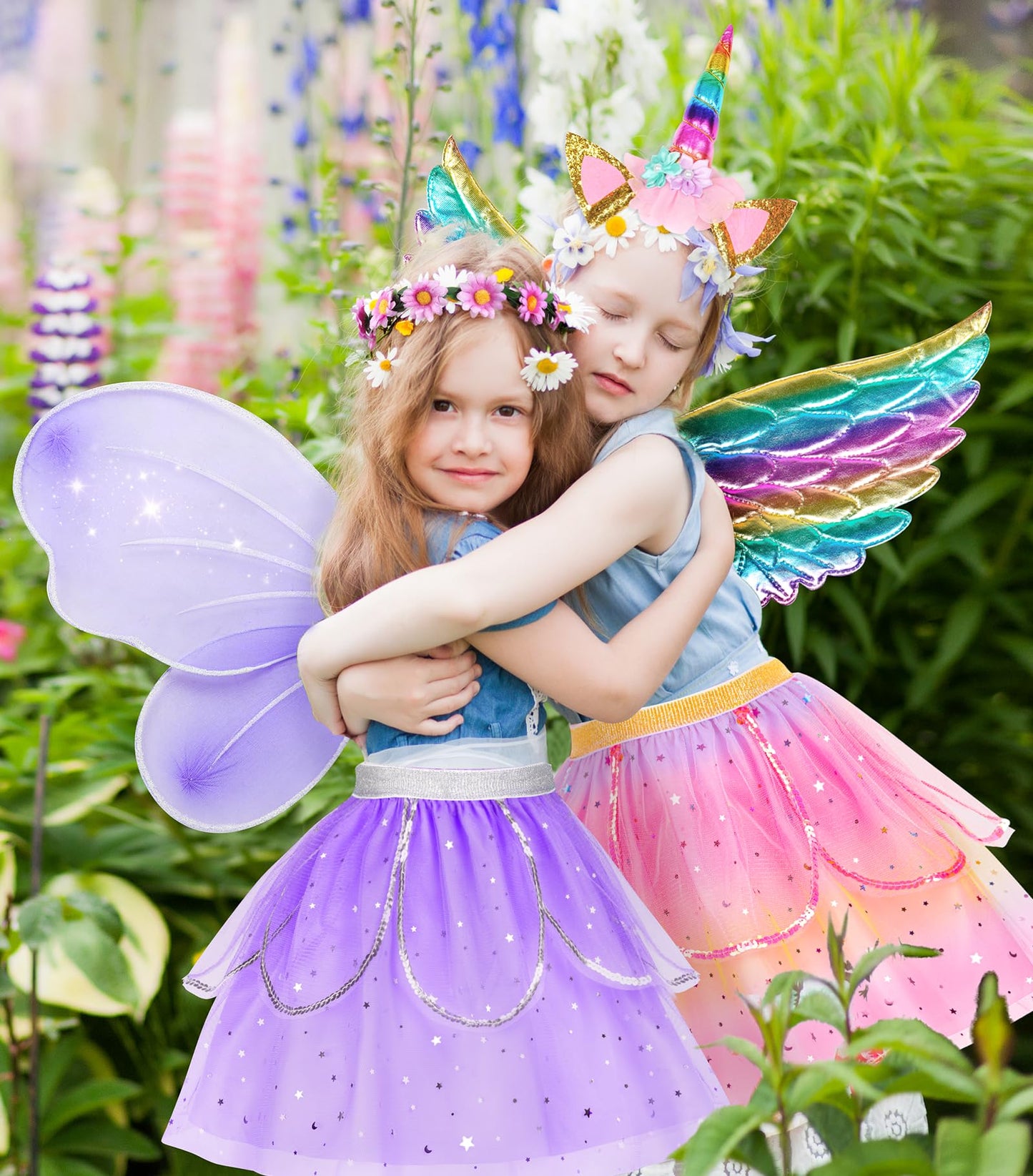 Jeowoqao Kids Princess Dress Up Set - Tutu, Butterfly Wings, Shoes, Pink, One Size, for Girls 3-6 Years