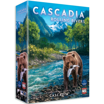Aeg & Flatout Games | Cascadia:Rolling Rivers Roll & Write Puzzly Dice Game | Explore The Pacific Northwest, Build Ecosystems |
