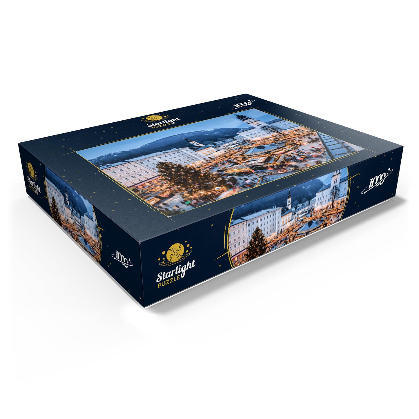 MyPuzzle 1000 Piece Jigsaw Puzzle - Christmas Market in Salzburg, Colorful Cardboard for Adults