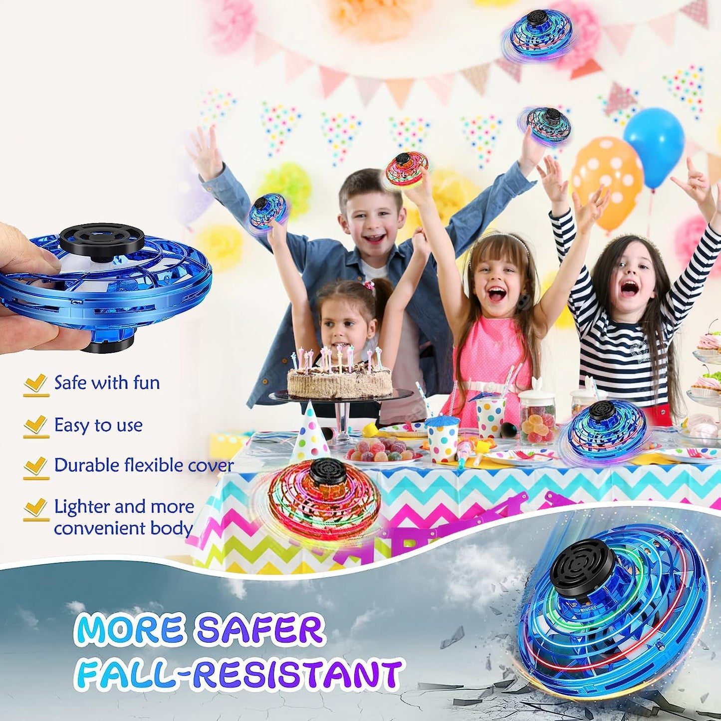 Flying I Fly Spinner, Fidget Spinner Flying Toys, Mini Fly Ufo Hand Controlled Boomerang Drone, Cool Stuff Gadgets Gifts For Kid